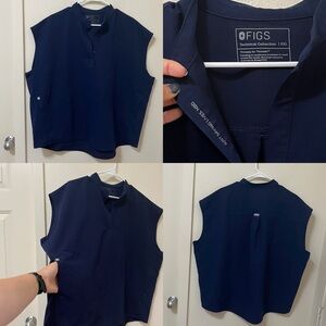 •FIGS• Rafaela Oversized Scrub Top PO# 5468 Navy Blue